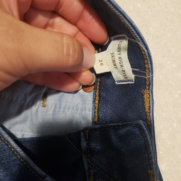 Madewell Curvy High- Rise Skinny Jeans Women’s Size 26 Denim Blue - Picture 5 of 11
